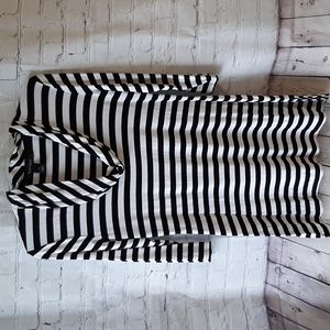 WHITE HOUSE BLACK MARKET Striped Cowl Neck Dress
